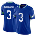Tuec S.Seahawks #3 Nick Emmanwori Player Royal Limited Throwback Vapor F.U.S.E. Home Game Stitched Jerseys
