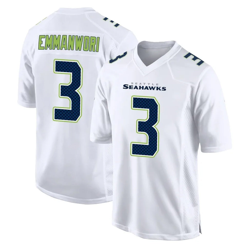 Tuec S.Seahawks #3 Nick Emmanwori Player White Tundra Fashion Home Game Stitched Jerseys