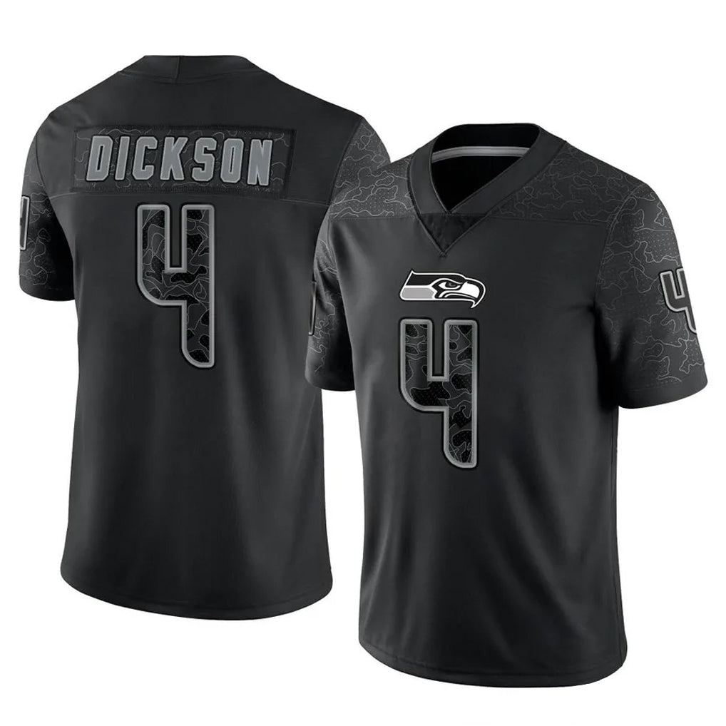 Tuec S.Seahawks #4 Michael Dickson Player Black Limited Reflective Home Game Stitched Jerseys