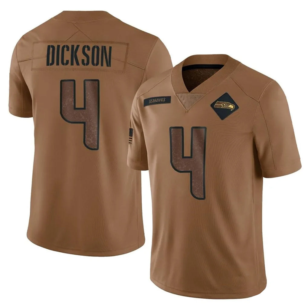Tuec S.Seahawks #4 Michael Dickson Player Brown Limited Salute To Service Home Game Stitched Jerseys