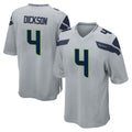Tuec S.Seahawks #4 Michael Dickson Player Gray Home Game Stitched Jerseys