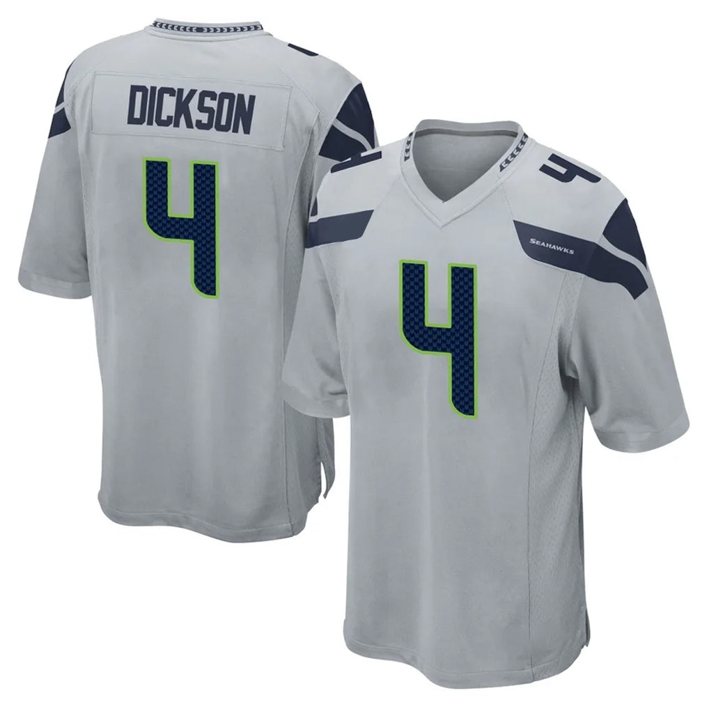Tuec S.Seahawks #4 Michael Dickson Player Gray Home Game Stitched Jerseys
