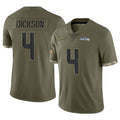 Tuec S.Seahawks #4 Michael Dickson Player Olive Limited Salute To Service Home Game Stitched Jerseys