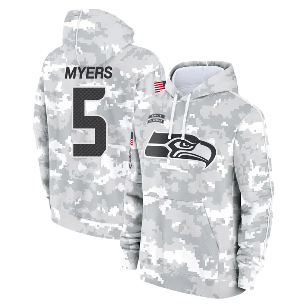 Tuec S.Seahawks #5 Jason Myers Player Arctic Camo Limited Salute to Service Pullover Hoodies Game Stitched Jerseys
