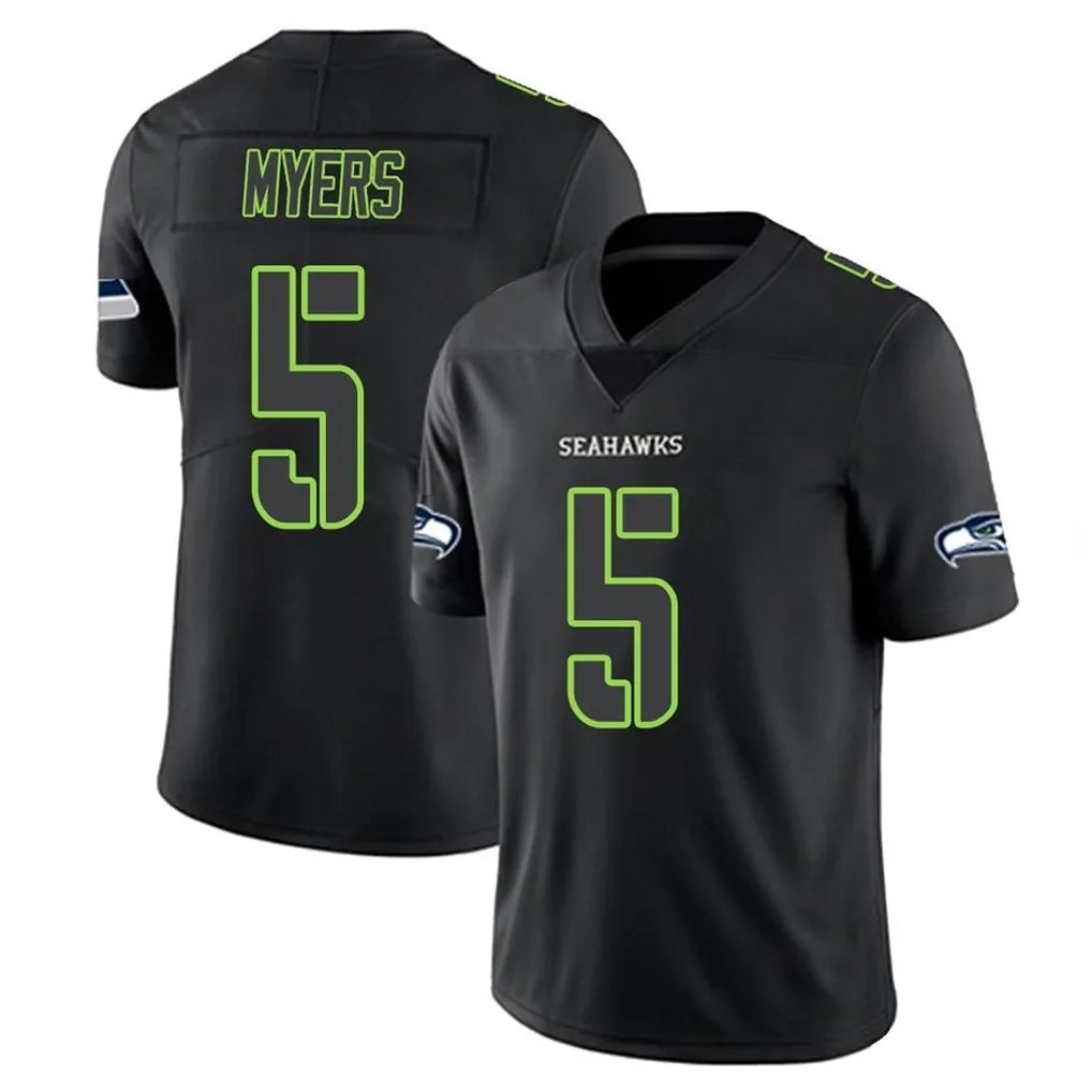 Tuec S.Seahawks #5 Jason Myers Player Black Impact Limited Home Game Stitched Jerseys