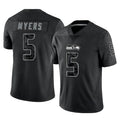 Tuec S.Seahawks #5 Jason Myers Player Black Limited Reflective Home Game Stitched Jerseys