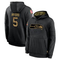 Tuec S.Seahawks #5 Jason Myers Player Black Salute to Service Hoodies Limited Game Stitched Jerseys