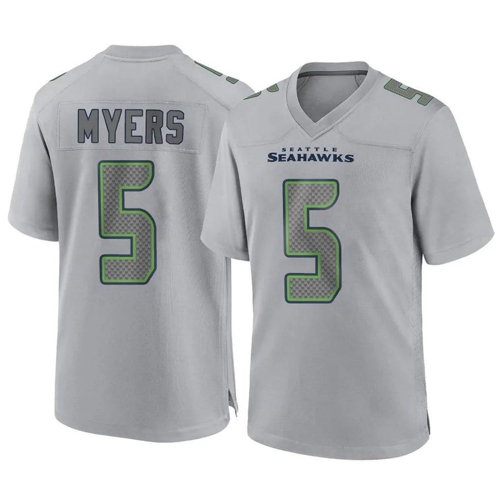 Tuec S.Seahawks #5 Jason Myers Player Gray Atmosphere Fashion Home Game Stitched Jerseys