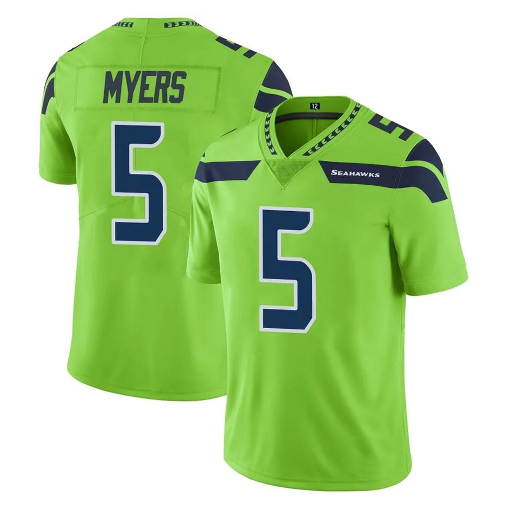 Tuec S.Seahawks #5 Jason Myers Player Green Limited Color Rush Home Game Stitched Jerseys