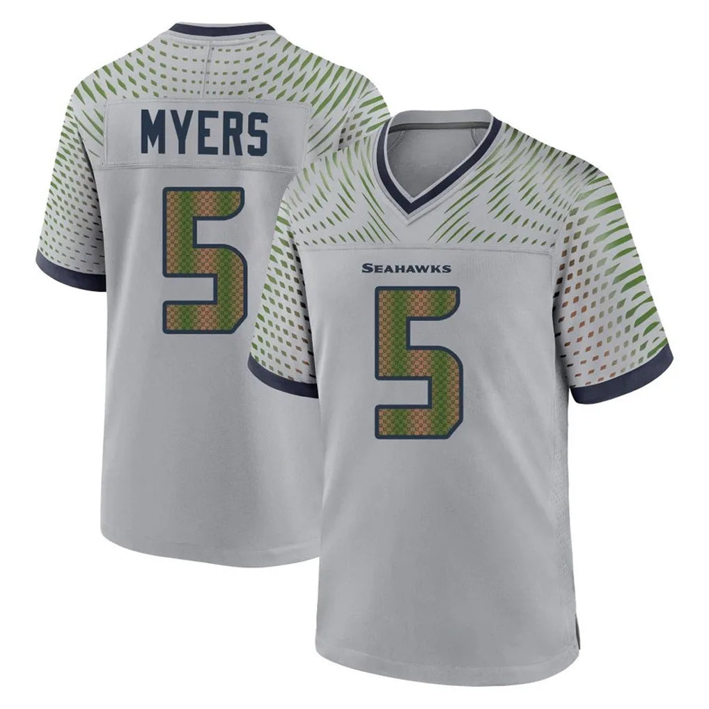 Tuec S.Seahawks #5 Jason Myers Player Grey 2025 Rivalries Collection Home Game Stitched Jerseys