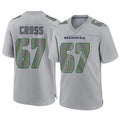 Tuec S.Seahawks #67 Charles Cross Player Gray Atmosphere Fashion Home Game Stitched Jerseys