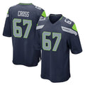 Tuec S.Seahawks #67 Charles Cross Player Navy Home Game Stitched Jerseys