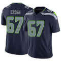 Tuec S.Seahawks #67 Charles Cross Player Navy Limited Vapor F.U.S.E. Home Game Stitched Jerseys