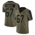 Tuec S.Seahawks #67 Charles Cross Player Olive Salute To Service Limited Game Stitched Jerseys