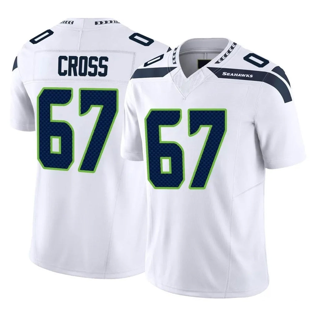 Tuec S.Seahawks #67 Charles Cross Player White Limited Vapor F.U.S.E. Home Game Stitched Jerseys