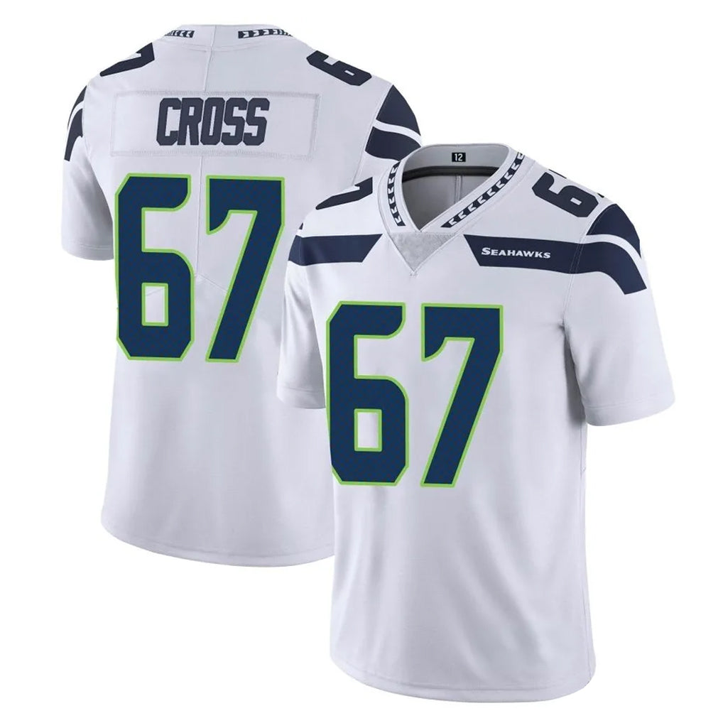 Tuec S.Seahawks #67 Charles Cross Player White Limited Vapor Untouchable Home Game Stitched Jerseys