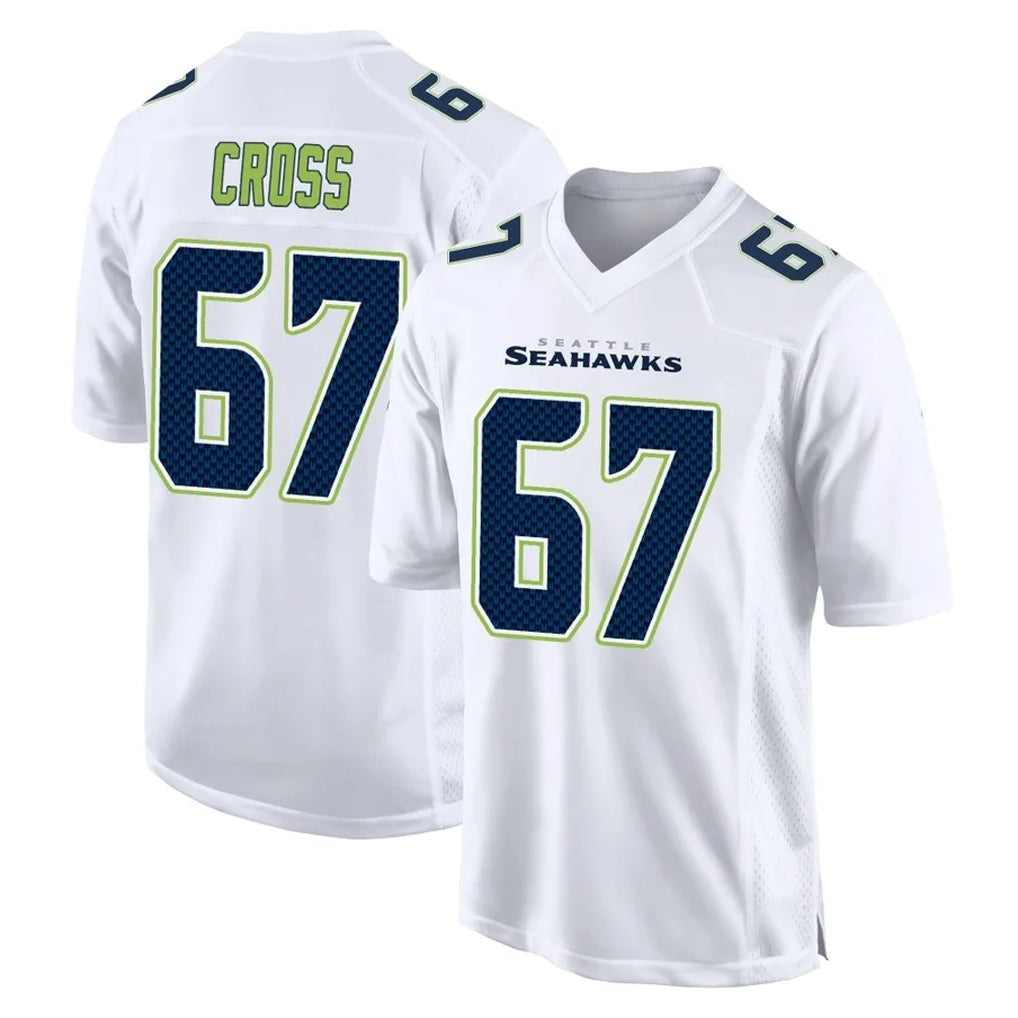 Tuec S.Seahawks #67 Charles Cross Player White Tundra Fashion Home Game Stitched Jerseys