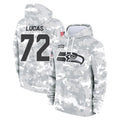 Tuec S.Seahawks #72 Abraham Lucas Player Arctic Camo Limited Salute to Service Pullover Hoodies Game Stitched Jerseys
