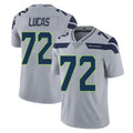 Tuec S.Seahawks #72 Abraham Lucas Player Gray Limited Vapor Untouchable Home Game Stitched Jerseys