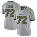 Tuec S.Seahawks #72 Abraham Lucas Player Grey Limited 2025 Rivalries Collection Home Game Stitched Jerseys