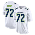 Tuec S.Seahawks #72 Abraham Lucas Player White Tundra Fashion Home Game Stitched Jerseys