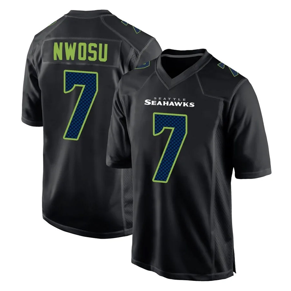 Tuec S.Seahawks #7 Uchenna Nwosu Player Black Limited Fashion Home Game Stitched Jerseys