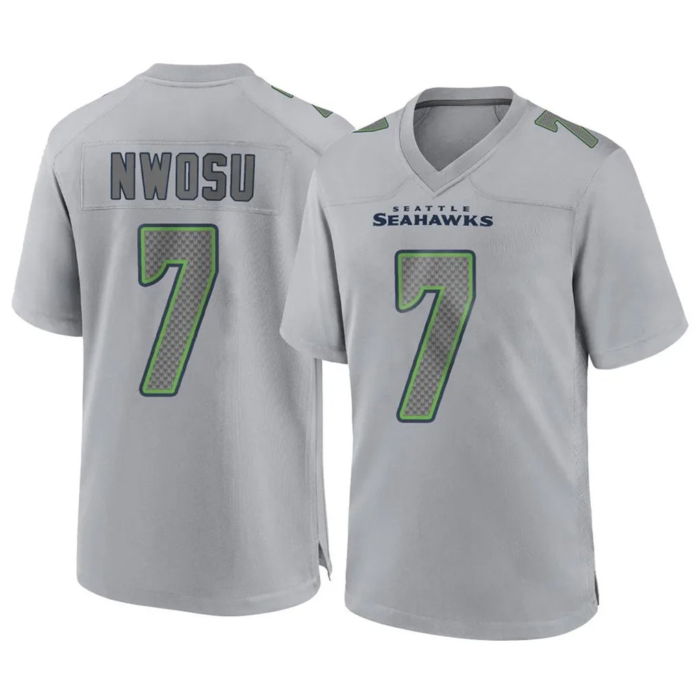 Tuec S.Seahawks #7 Uchenna Nwosu Player Gray Atmosphere Fashion Home Game Stitched Jerseys