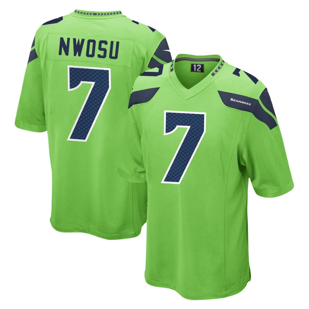 Tuec S.Seahawks #7 Uchenna Nwosu Player Green Home Game Stitched Jerseys