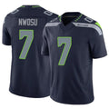 Tuec S.Seahawks #7 Uchenna Nwosu Player Navy Limited Vapor F.U.S.E. Home Game Stitched Jerseys