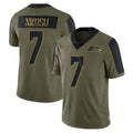 Tuec S.Seahawks #7 Uchenna Nwosu Player Olive Salute To Service Limited Game Stitched Jerseys