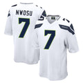 Tuec S.Seahawks #7 Uchenna Nwosu Player White Home Game Stitched Jerseys