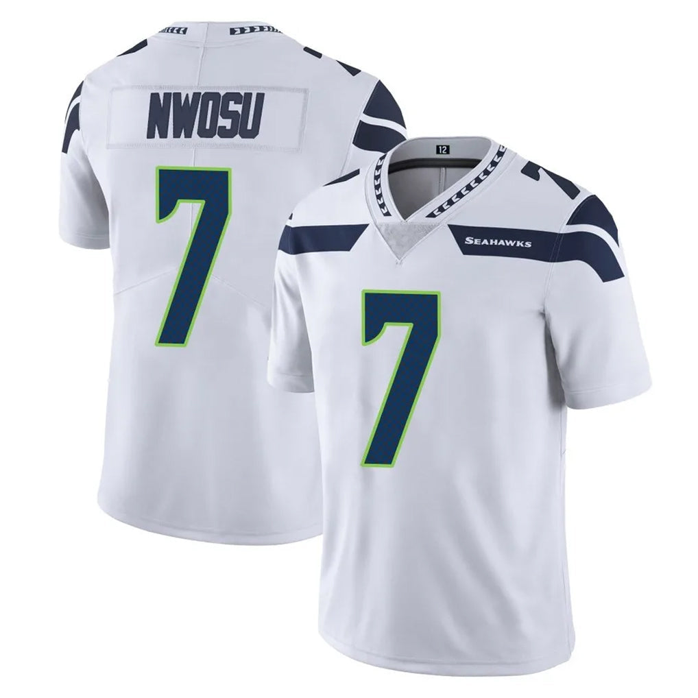 Tuec S.Seahawks #7 Uchenna Nwosu Player White Limited Vapor Untouchable Home Game Stitched Jerseys