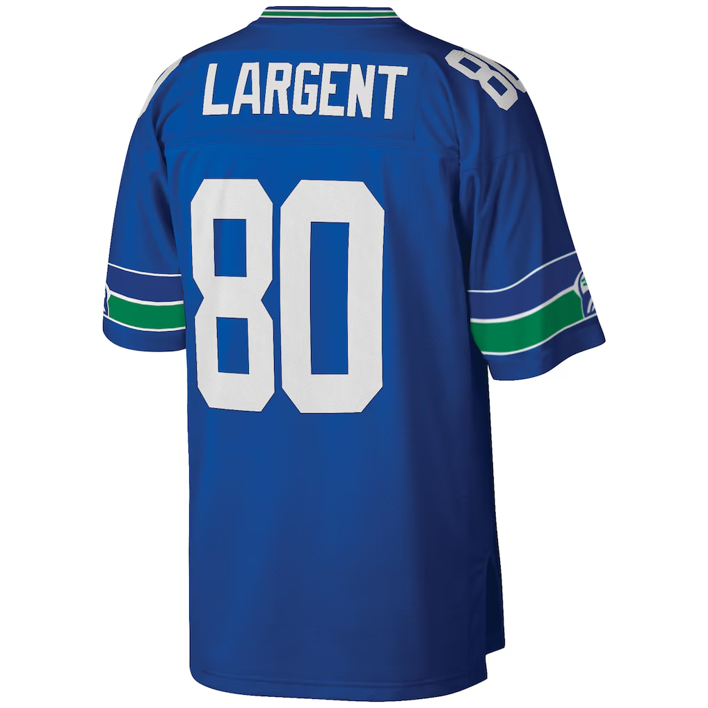 Tuec S.Seahawks #80 Steve Largent Mitchell & Ness Royal Big & Tall 1985 Retired Player Replica Jersey