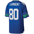 Tuec S.Seahawks #80 Steve Largent Mitchell & Ness Royal Legacy Replica Stitched Puhic Jersey