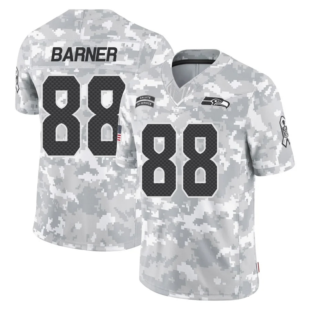 Tuec S.Seahawks #88 AJ Barner Player Arctic Camo Limited Salute To Service Home Game Stitched Jerseys