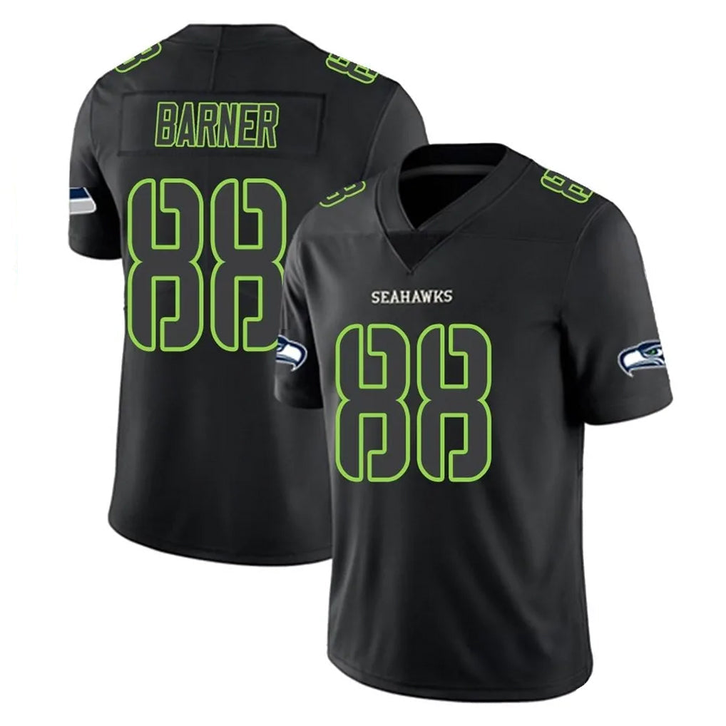 Tuec S.Seahawks #88 AJ Barner Player Black Impact Limited Home Game Stitched Jerseys