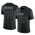 Tuec S.Seahawks #88 AJ Barner Player Black Limited Reflective Home Game Stitched Jerseys