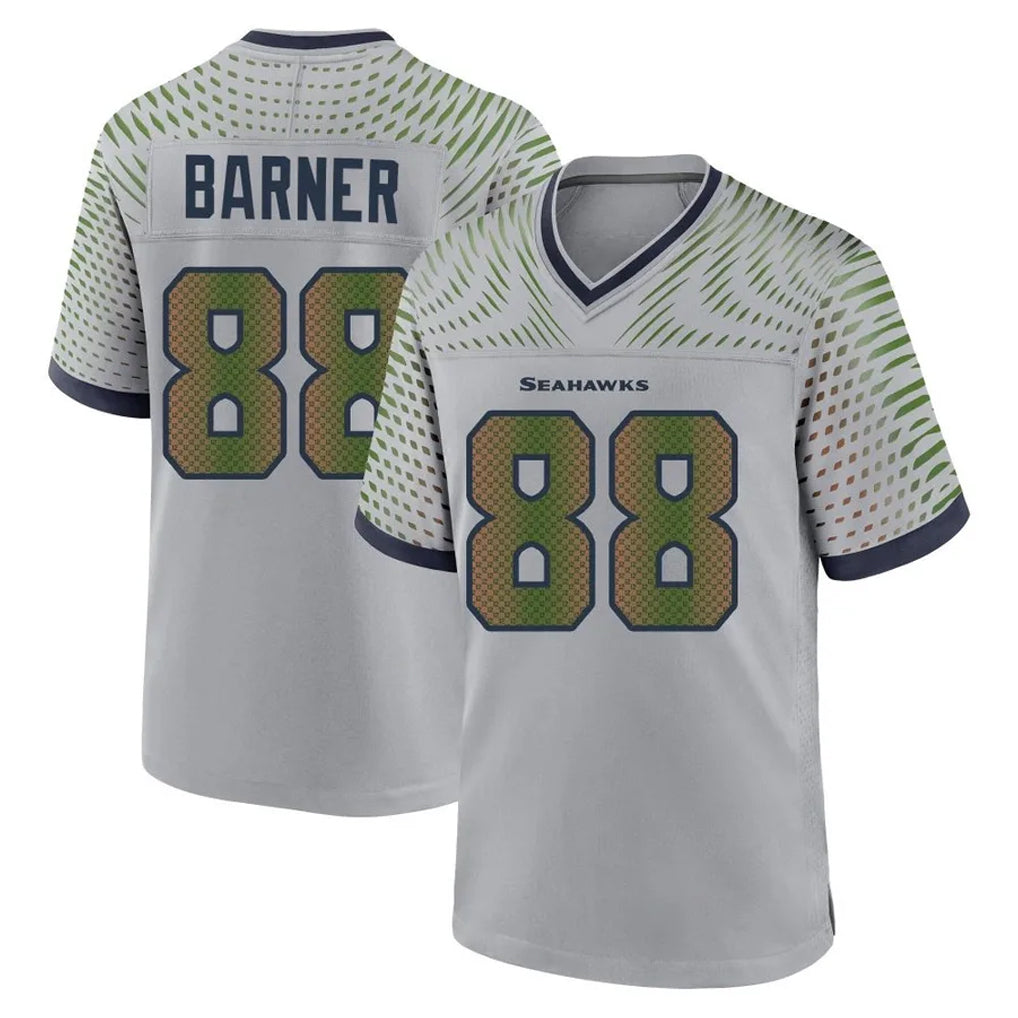 Tuec S.Seahawks #88 AJ Barner Player Grey 2025 Rivalries Collection Home Game Stitched Jerseys