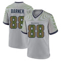 Tuec S.Seahawks #88 AJ Barner Player Grey 2025 Rivalries Collection Home Game Stitched Jerseys
