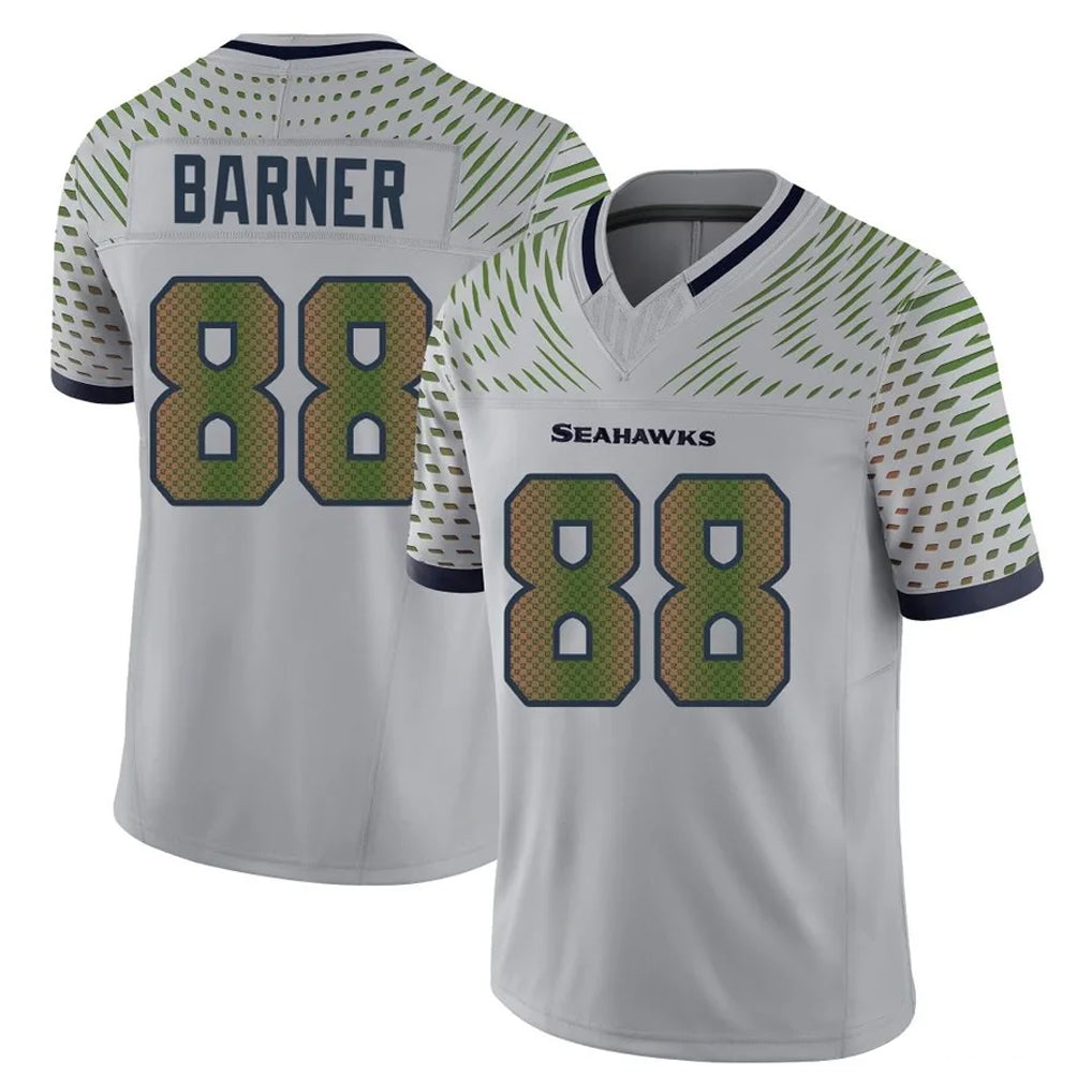 Tuec S.Seahawks #88 AJ Barner Player Grey Limited 2025 Rivalries Collection Home Game Stitched Jerseys