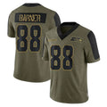 Tuec S.Seahawks #88 AJ Barner Player Olive Salute To Service Limited Game Stitched Jerseys