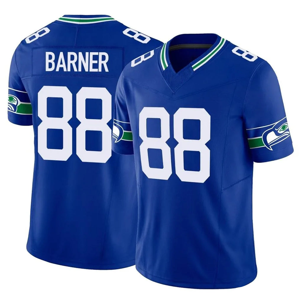 Tuec S.Seahawks #88 AJ Barner Player Royal Limited Throwback Vapor F.U.S.E. Home Game Stitched Jerseys