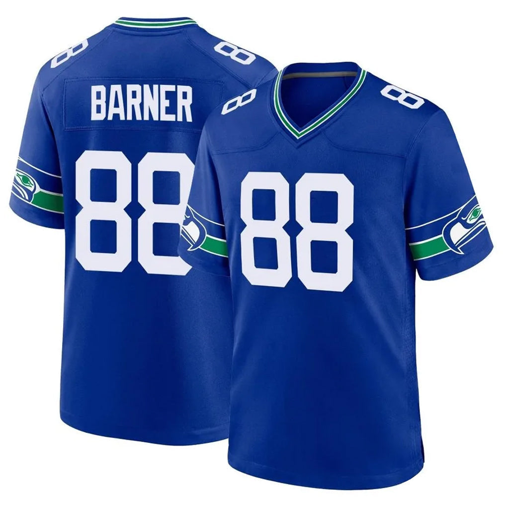 Tuec S.Seahawks #88 AJ Barner Player Royal Throwback Home Game Stitched Jerseys