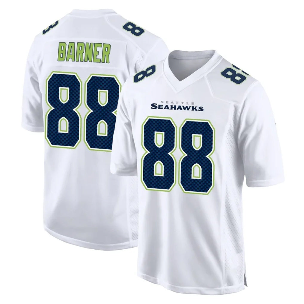 Tuec S.Seahawks #88 AJ Barner Player White Tundra Fashion Home Game Stitched Jerseys