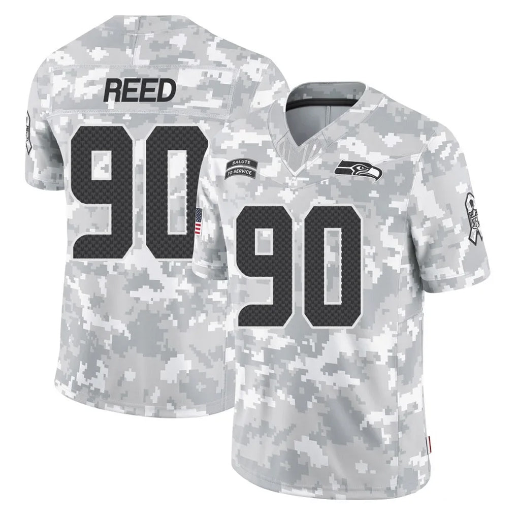 Tuec S.Seahawks #90 Jarran Reed Player Arctic Camo Limited Salute To Service Home Game Stitched Jerseys