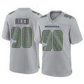 Tuec S.Seahawks #90 Jarran Reed Player Gray Atmosphere Fashion Home Game Stitched Jerseys