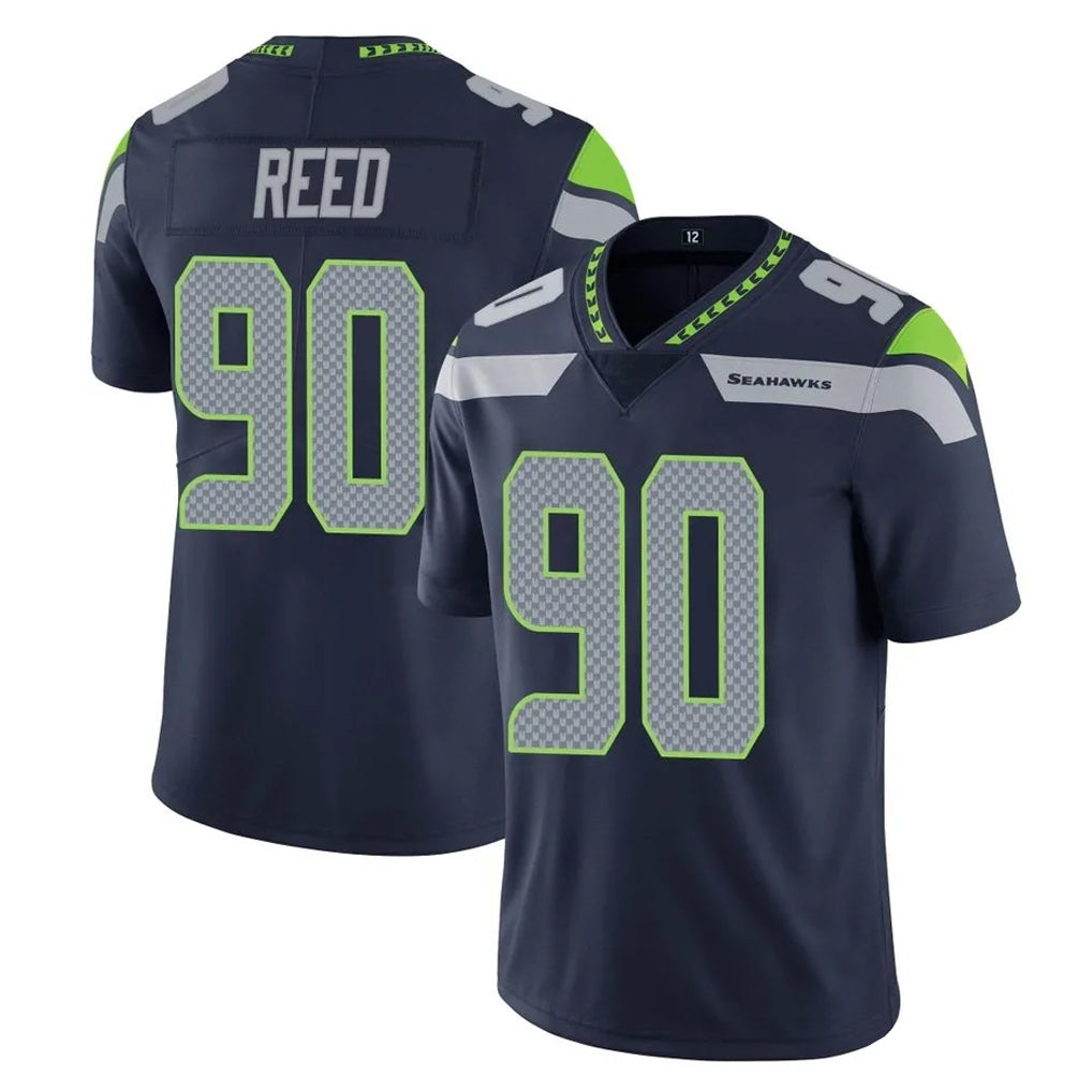 Tuec S.Seahawks #90 Jarran Reed Player Navy Limited Vapor Untouchable Home Game Stitched Jerseys