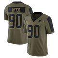 Tuec S.Seahawks #90 Jarran Reed Player Olive Salute To Service Limited Game Stitched Jerseys