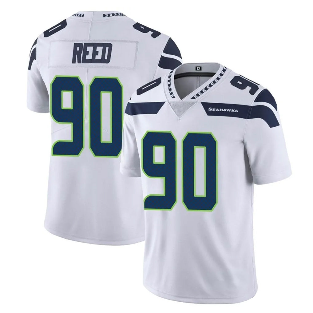 Tuec S.Seahawks #90 Jarran Reed Player White Limited Vapor Untouchable Home Game Stitched Jerseys