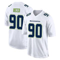 Tuec S.Seahawks #90 Jarran Reed Player White Tundra Fashion Home Game Stitched Jerseys